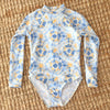 Girls Long Sleeve Swimsuit - Blueys Tie Dye