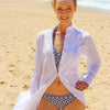 Coverup - Loretta White Crinkle withLace