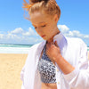 Coverup - Loretta White Crinkle withLace
