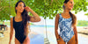 One piece swimsuit, Black & Floral Women's swimwear